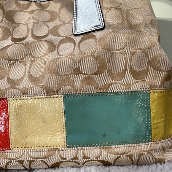 Coach Signature Multicolor Shoulder Bag - Picture 12 of 13